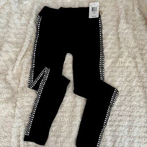 NWOT Black leggings with studs
